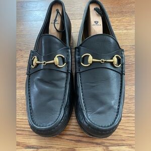 Gucci 1953 Classic Black Leather Horsebit Loafers Size 10 Made In Italy